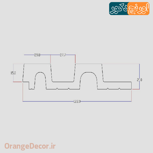  ابعاد دیوارپوش ترمووال pvc 