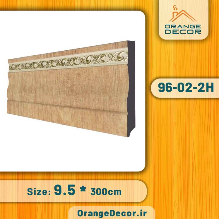 قرنیز پی وی سی طرح چوب کرمی