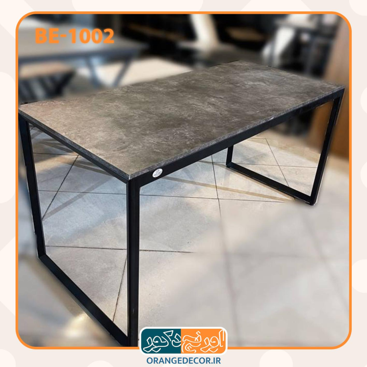 میز سنگی روکشی طوسی تیره
